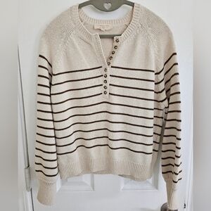 Sezane Léontine Jumper Ecru/Camel XS